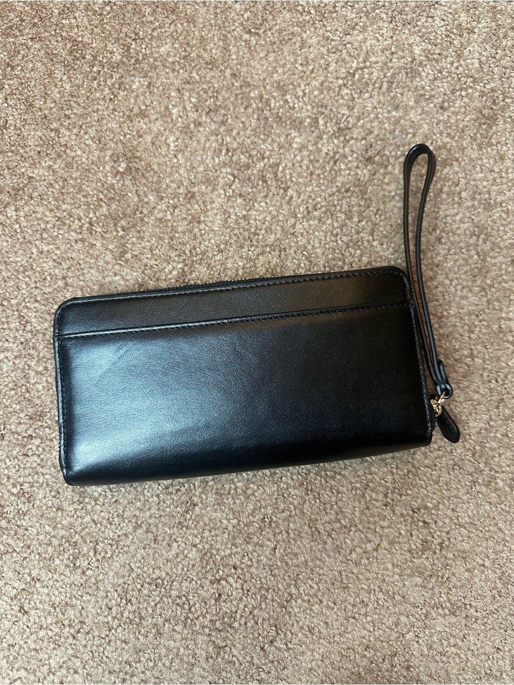 Coach Black Leather Zip Around Wallet with Wristlet - Picture 2 of 10